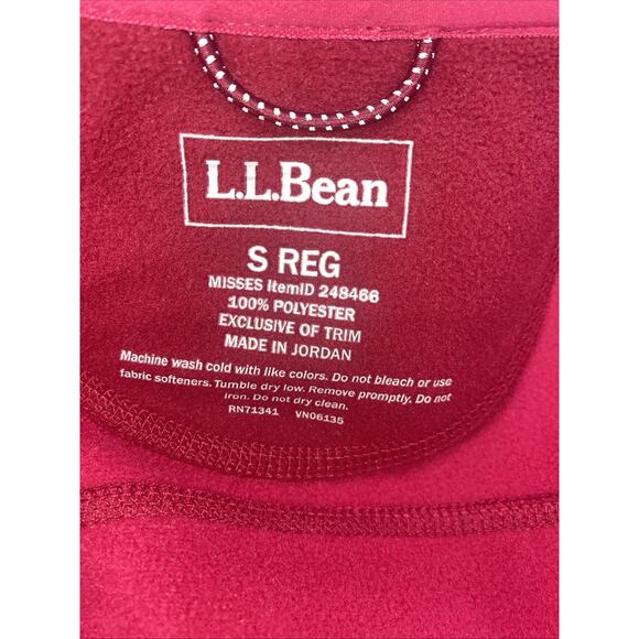 L.L. Bean Polartec Fleece Jacket Pink Full Zip Womens Small - Picture 9 of 11